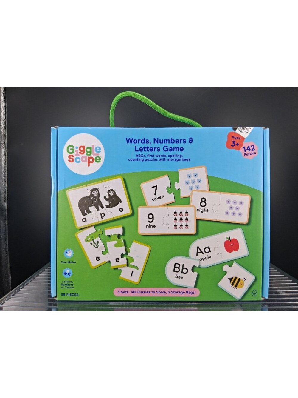Giggle Scape Words Numbers & Letters Game 59-Piece Kids Puzzle Set